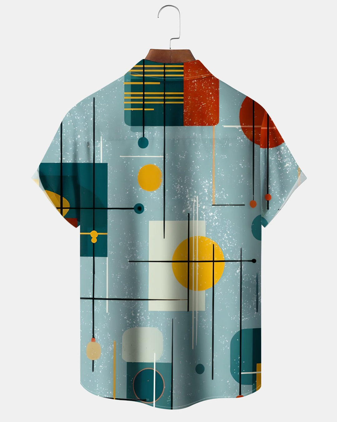 Alohadaddy® Vintage Geometric Print Art Button Pocket Cardigan Men&