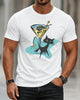 Alohadaddy® Men's Casual Short-Sleeve Crew Neck T-Shirt with Atomic Print