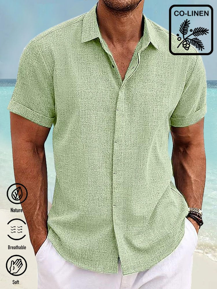 Alohadaddy Basic Cotton Linen Plain Men&