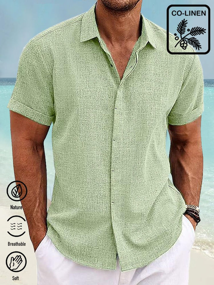 Alohadaddy Basic Cotton Linen Plain Men&