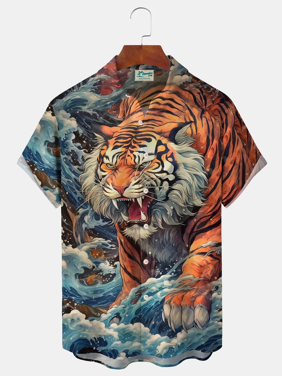 Alohadaddy Vintage Ukiyoe Tiger Print Men&