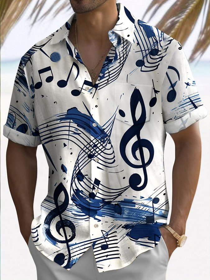 Alohadaddy Retro Music Notes 3D Print Men&