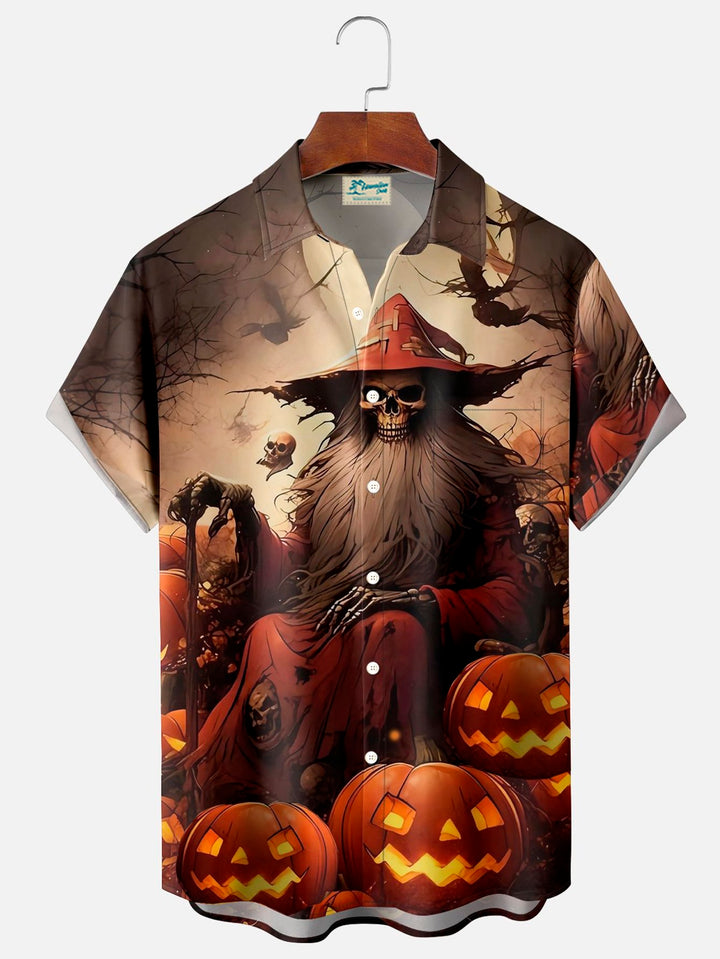 Alohadaddy Holiday Halloween Pumpkin Grim Reaper 3D Digital Print Men&