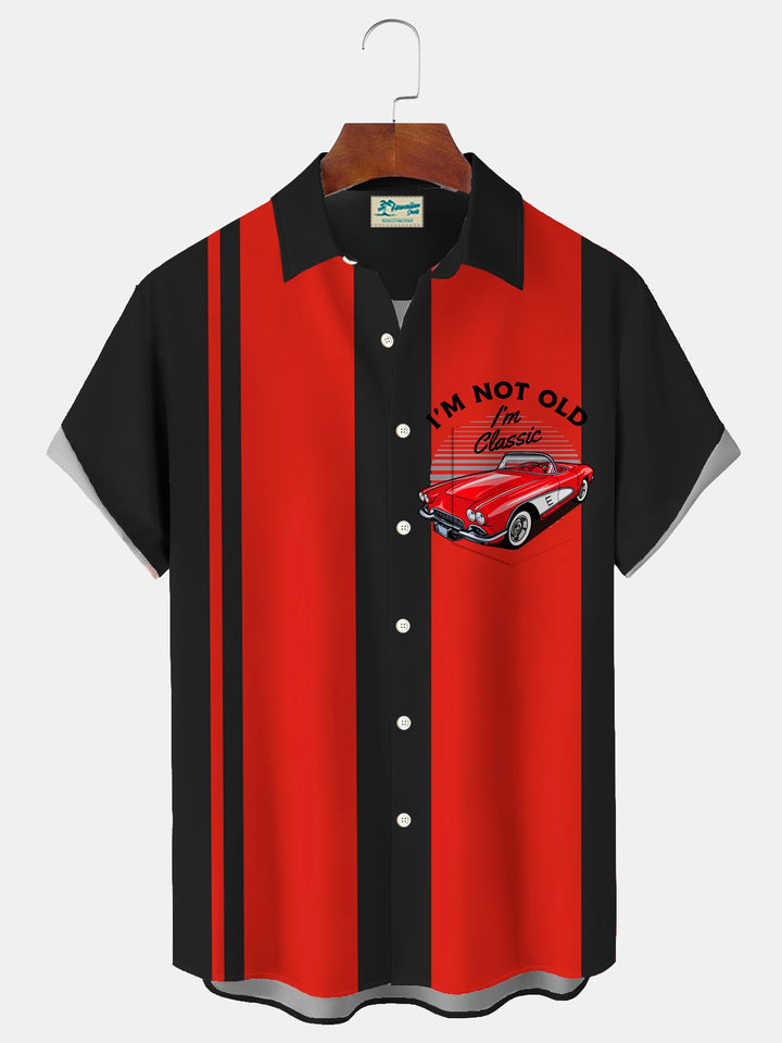Alohadaddy Retro Bowling Car 3D Digital Print Men&