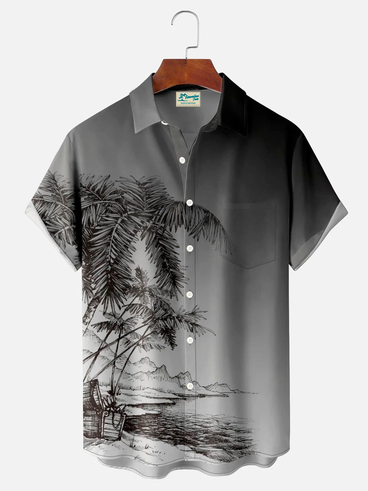 Alohadaddy Botanical Retro Gradient 3D Digital Print Men&