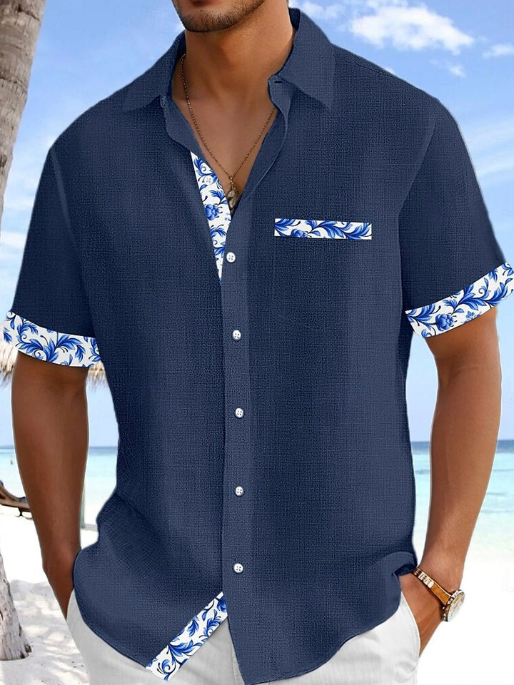 Alohadaddy® Hawaiian Floral Textured Print Men&
