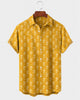 Alohadaddy® Men's Short-Sleeve Button-Down Shirt with Pocket Floral Print