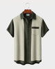Alohadaddy® Men's Short-Sleeve Button-Down Shirt with Pocket Geometric Print