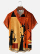 Alohadaddy® Men's Short-Sleeve Button-Down Shirt with Pocket Halloween Print