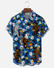 Alohadaddy® Men's Short-Sleeve Button-Down Shirt with Pocket Halloween Print