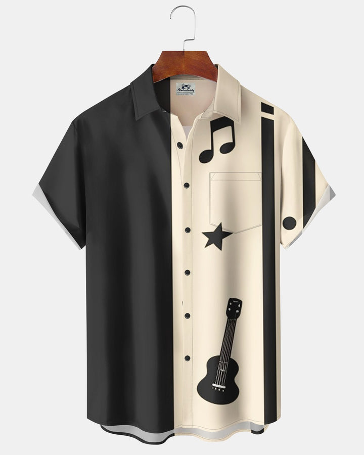 Alohadaddy® Retro Musical Guitar Print Men&