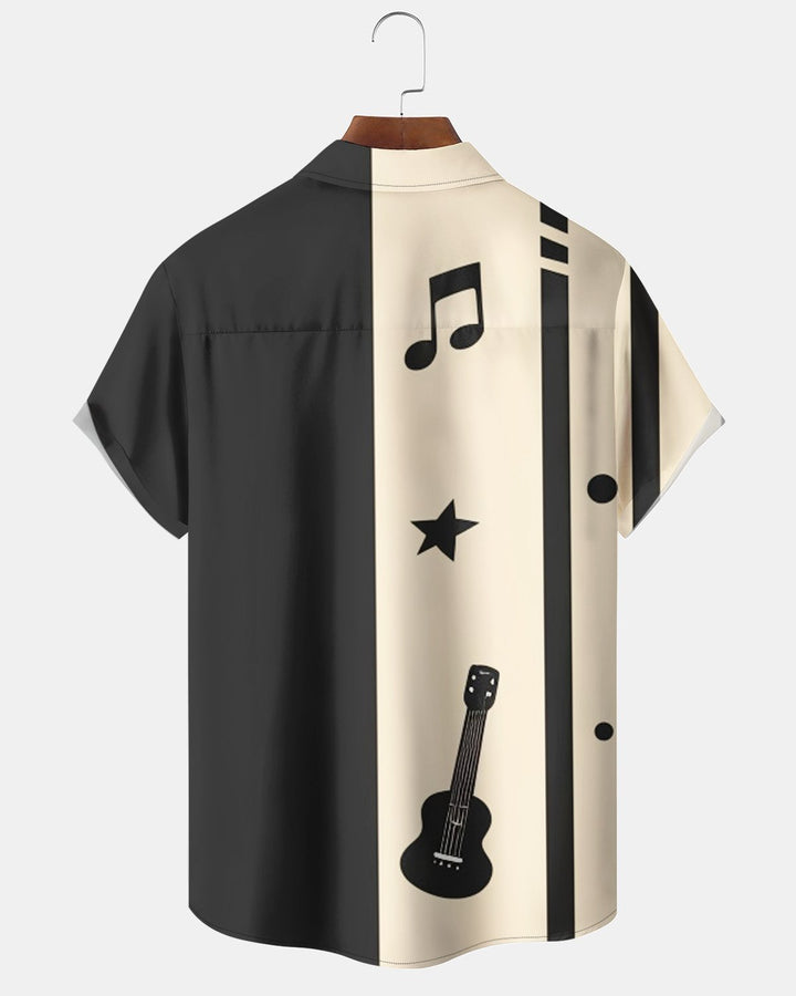 Alohadaddy® Retro Musical Guitar Print Men&