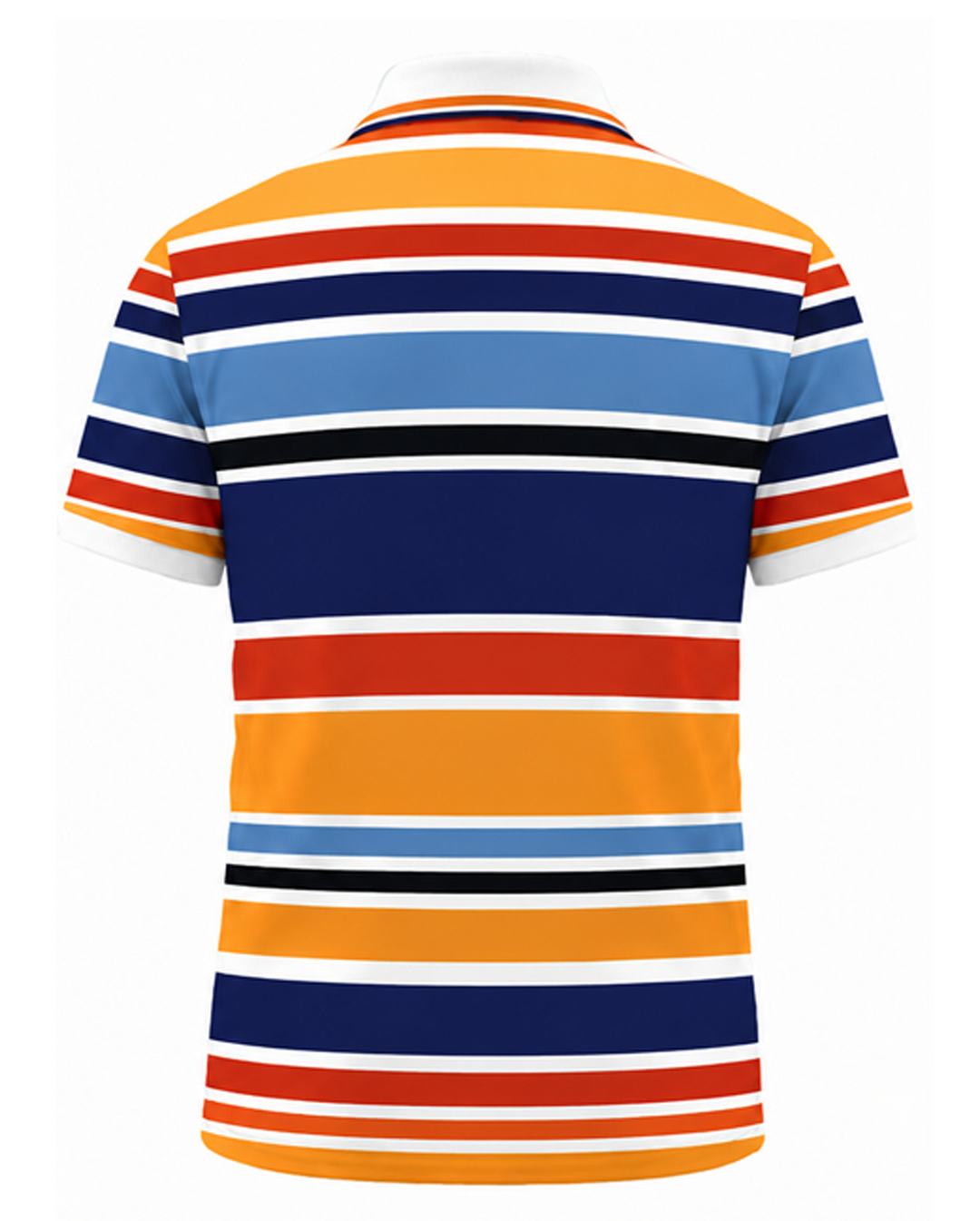 Men’s Basic Casual stripe Retro Print Button Down Polo Short-Sleeve Big &amp; Tall