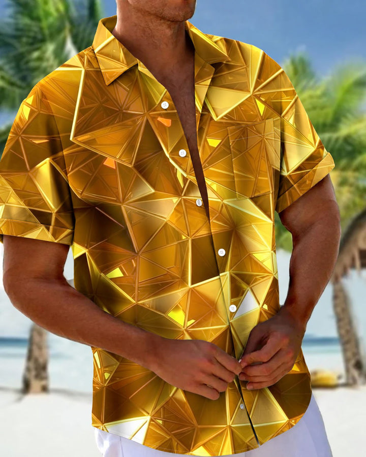 Alohadaddy® Casual Geometric Abstract Print Men&