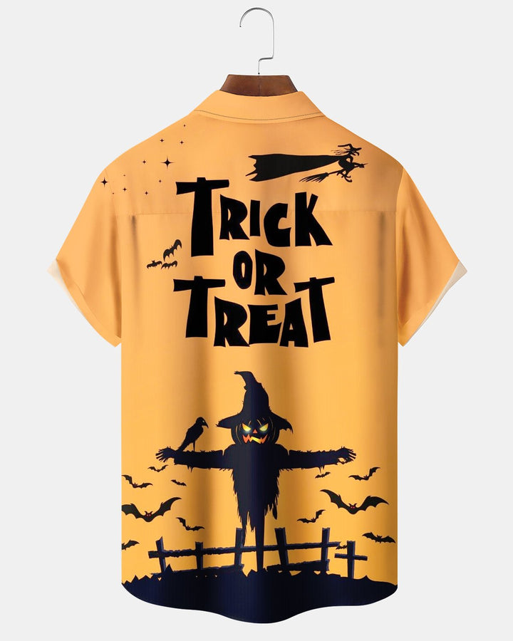 Alohadaddy® Halloween Scarecrow Trick or Treat Print Men&