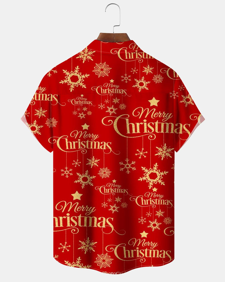 Alohadaddy® Holiday Christmas Cartoon Letter Print Men&