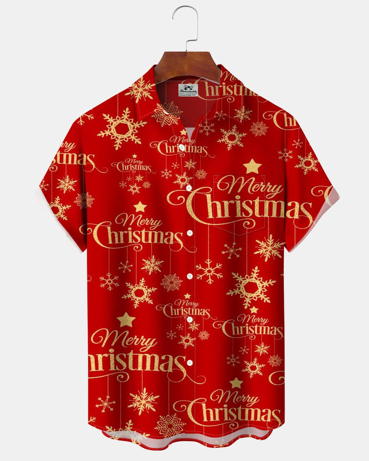 Alohadaddy® Holiday Christmas Cartoon Letter Print Men&
