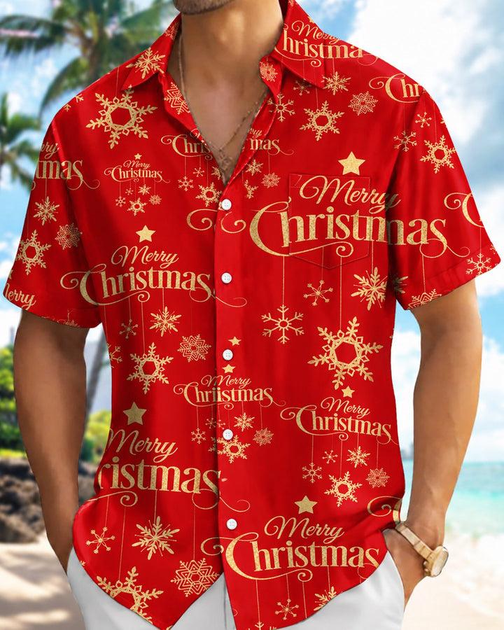 Alohadaddy® Holiday Christmas Cartoon Letter Print Men&