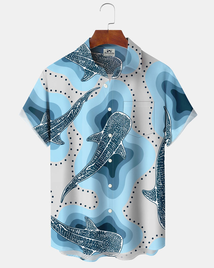 Alohadaddy® Casual Fish Polka Dot Print Men&