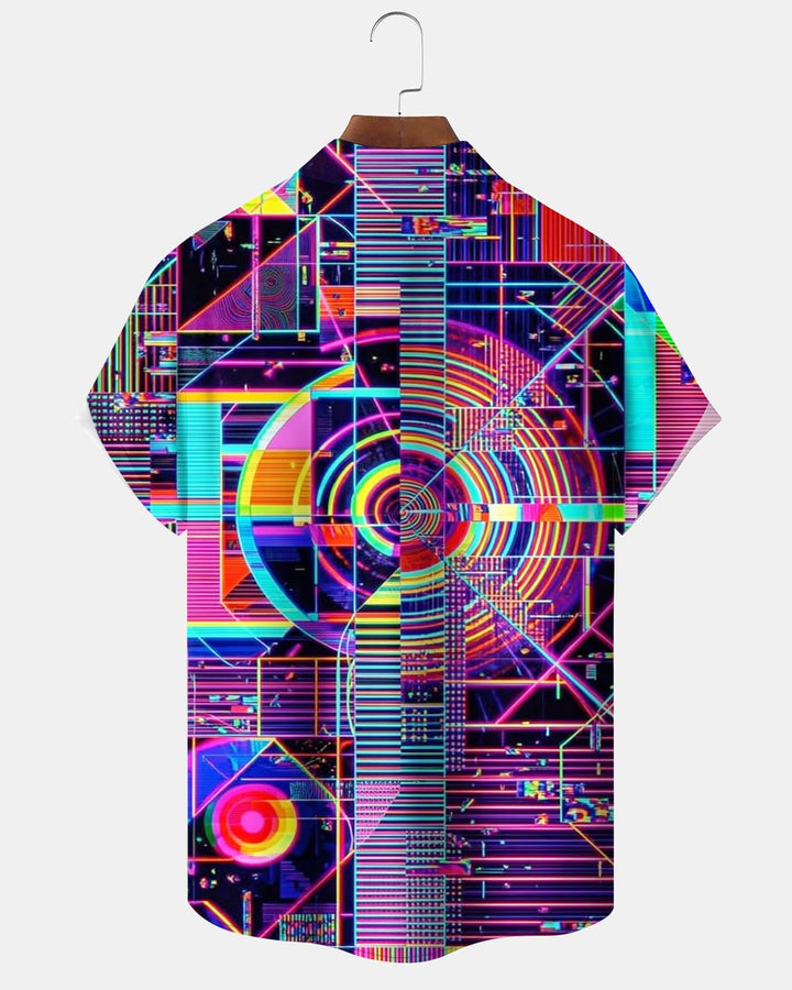 Alohadaddy® Casual Abstract Art Colorful Print Men&