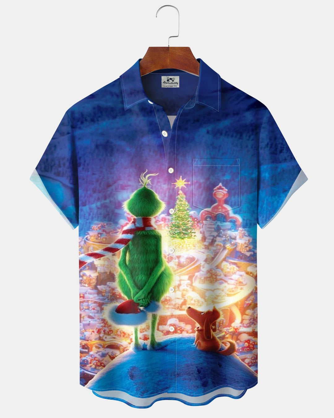 Alohadaddy® Holiday Christmas City Snow Scene Print Men&