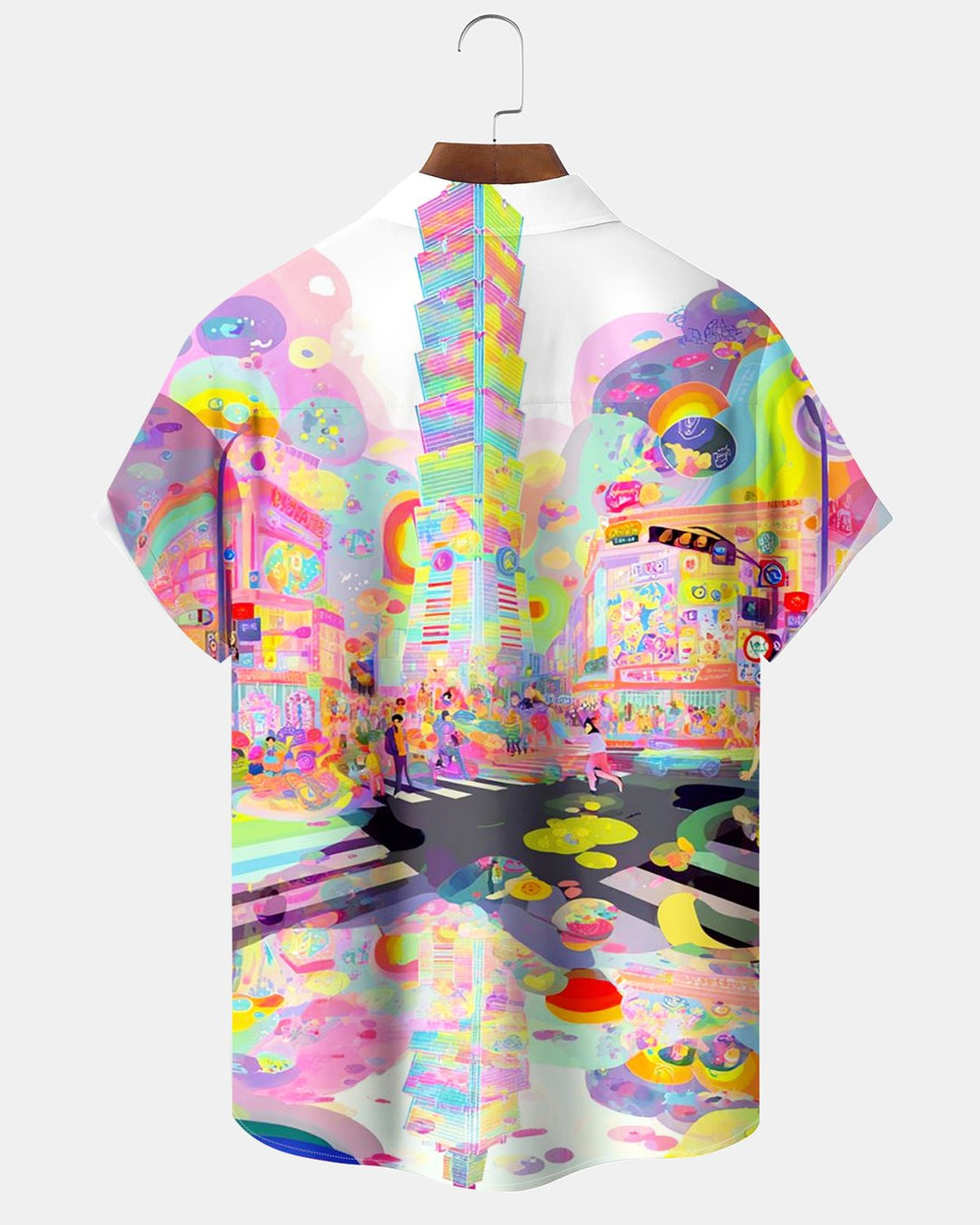 Alohadaddy® Casual Abstract Urban Art Print Men&