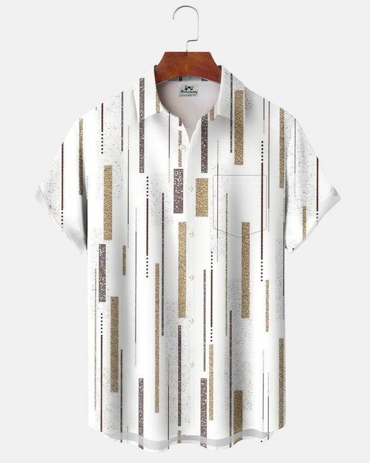Alohadaddy® Casual Striped Polka Dot Print Men&