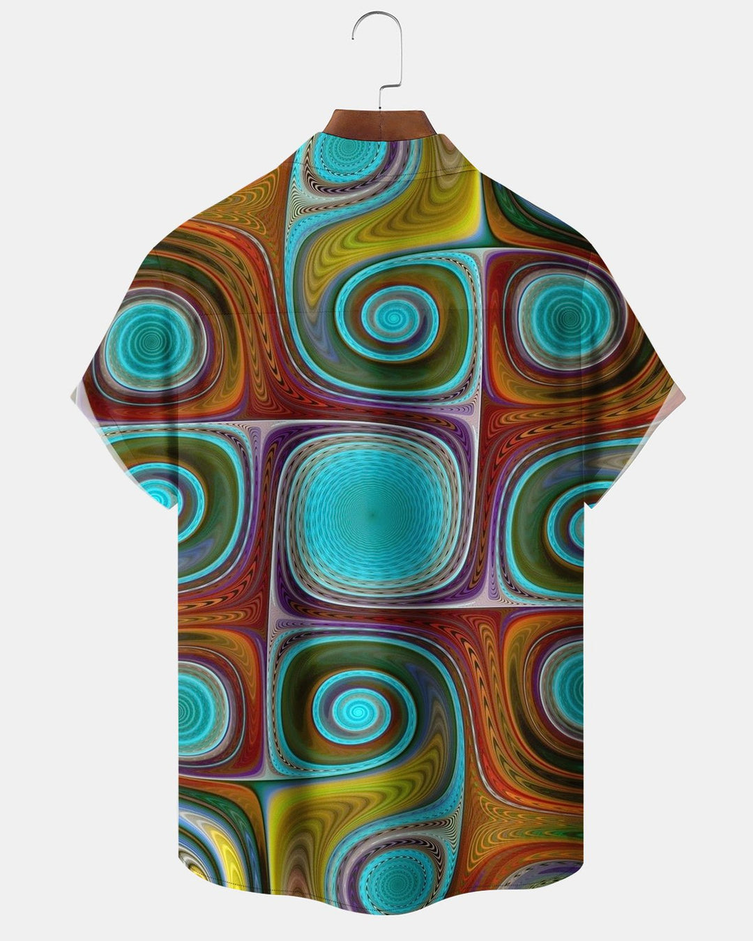 Alohadaddy® Casual Abstract Geometric Art Circle Print Men&