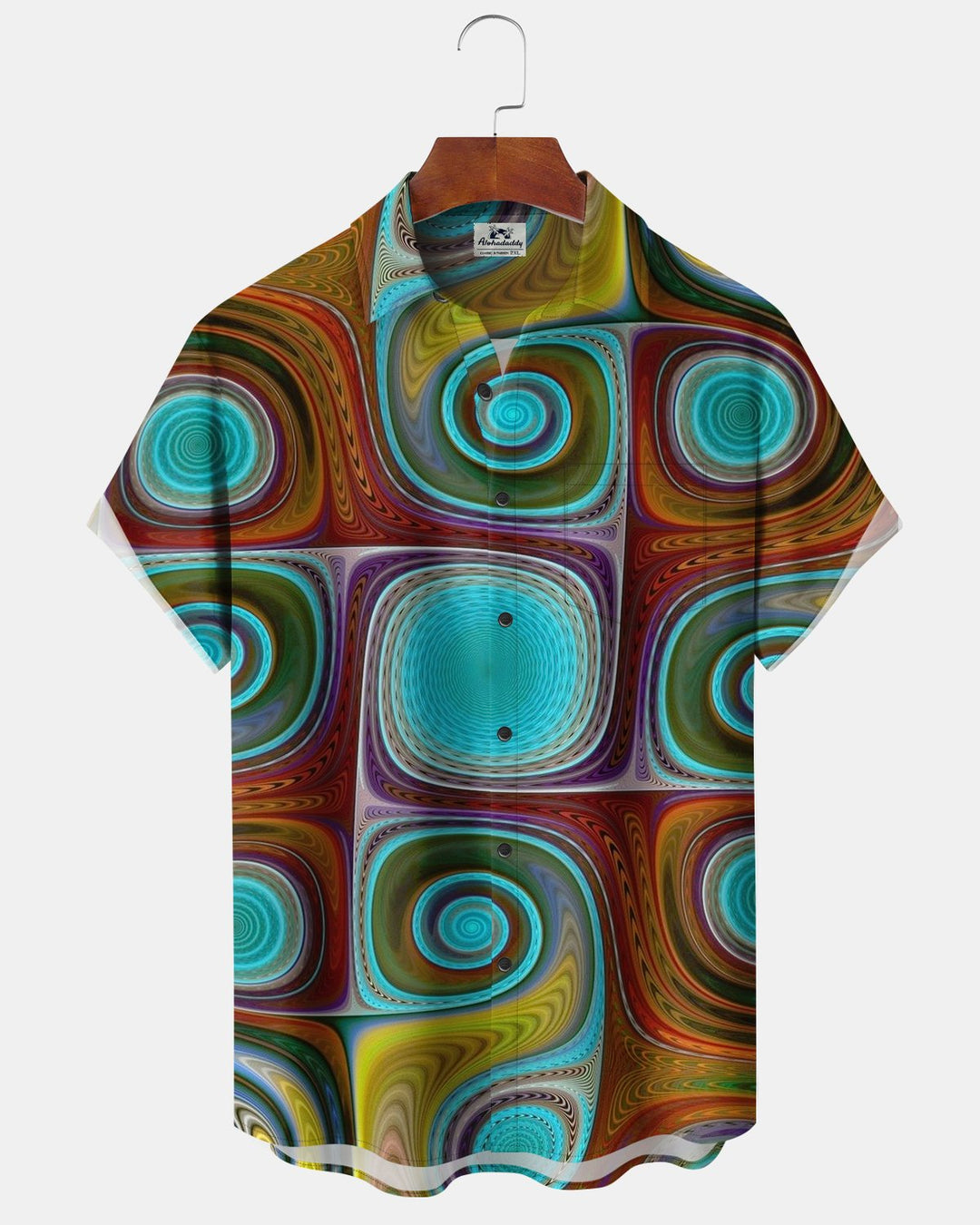 Alohadaddy® Casual Abstract Geometric Art Circle Print Men&