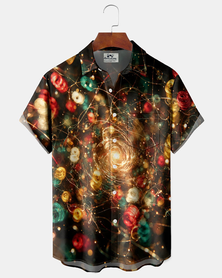Alohadaddy® Casual Retro Abstract Art Geometric Spiral Print Men&