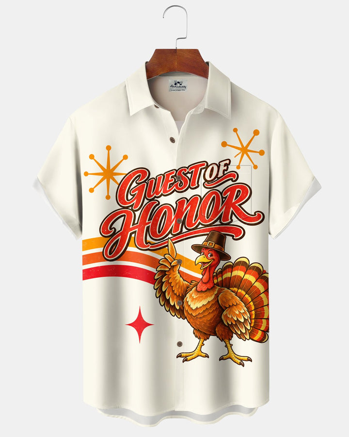 Alohadaddy® Thanksgiving Turkey Rainbow Geometric Print Men&