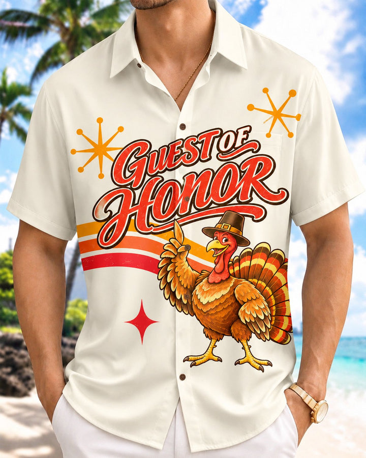 Alohadaddy® Thanksgiving Turkey Rainbow Geometric Print Men&