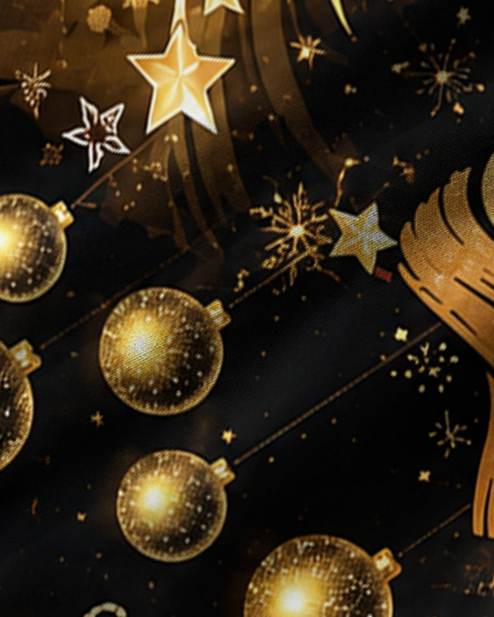 Alohadaddy® Holiday Retro Christmas Abstract Champagne Fireworks Print Men&