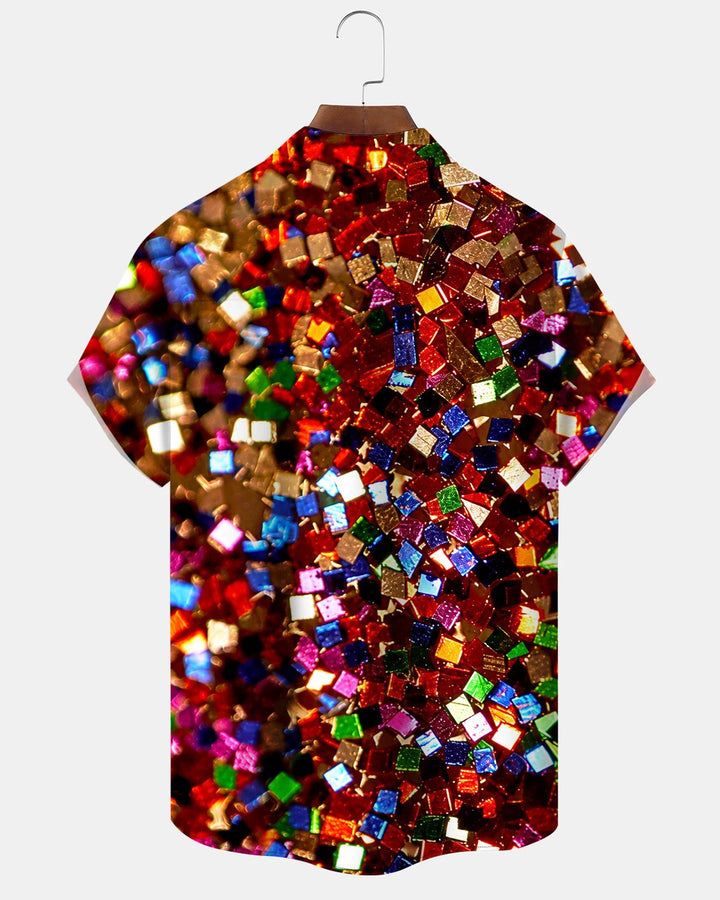 Alohadaddy® Holiday Christmas Candy Abstract Reflective Print Men&