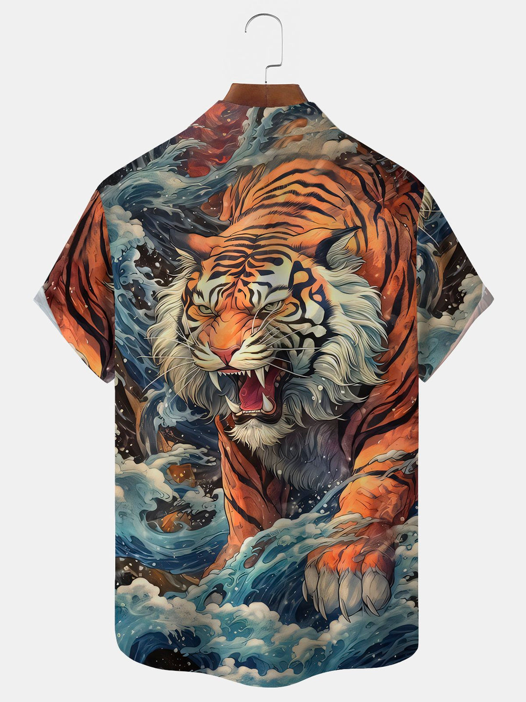 Alohadaddy Vintage Ukiyoe Tiger Print Men&