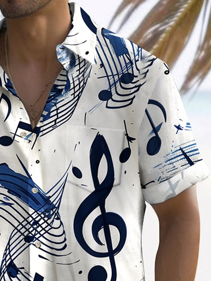 Alohadaddy Retro Music Notes 3D Print Men&
