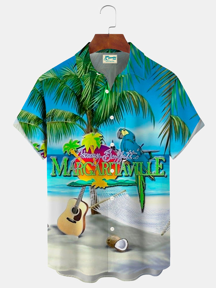 Alohadaddy Parrot Guitar Print Men&