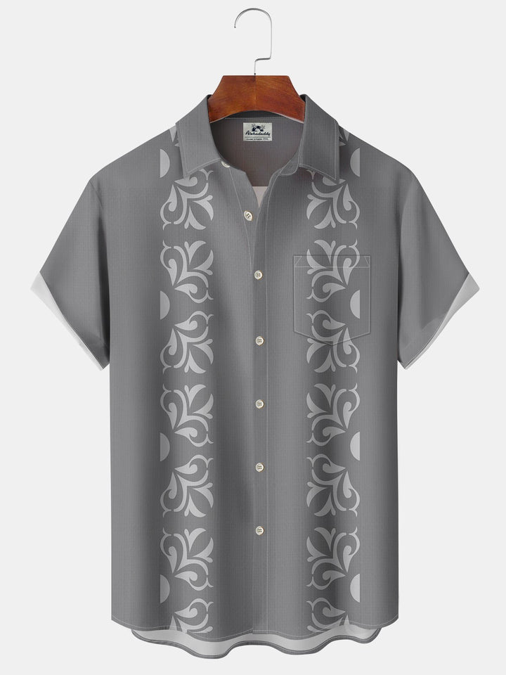 Alohadaddy Casual Flowers Stripes Print Art Button Cardigan Pockets Stretch Oversized Long Short Sleeve Shirt