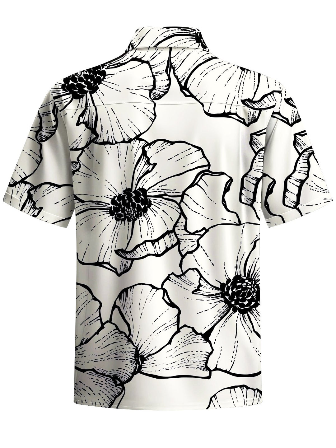 Alohadaddy® Hawaiian Flowers Art Print Chest Pocket Mens Short Sleeve Shirts Big &amp; Tall