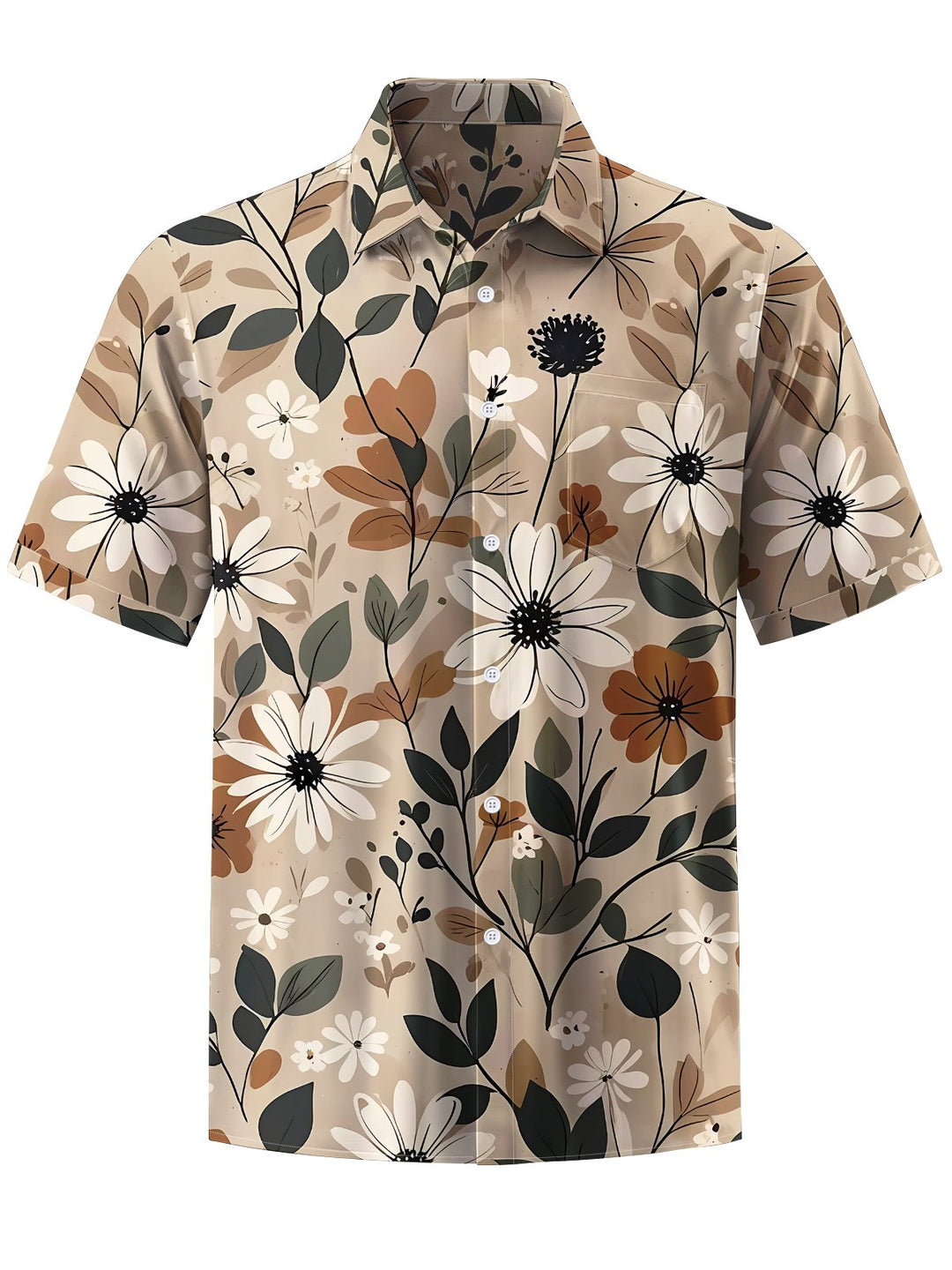 Alohadaddy® Vintage Floral Art Print Moisture Wicking Men&