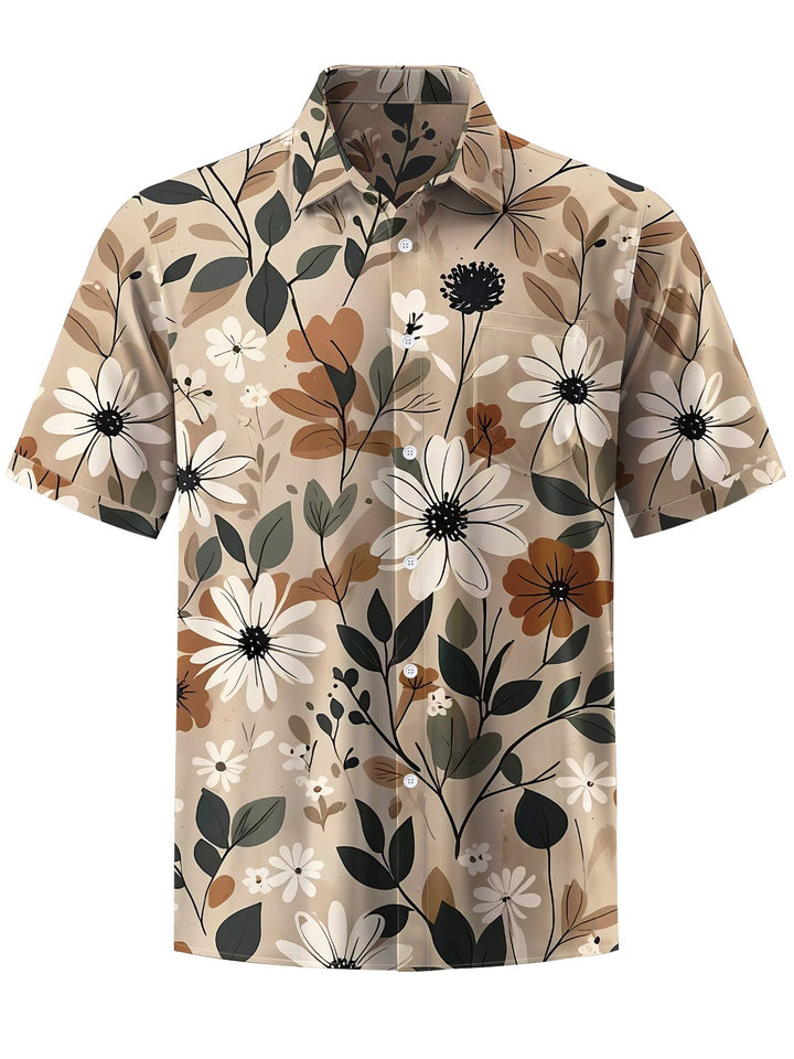 Alohadaddy® Vintage Floral Art Print Moisture Wicking Men&