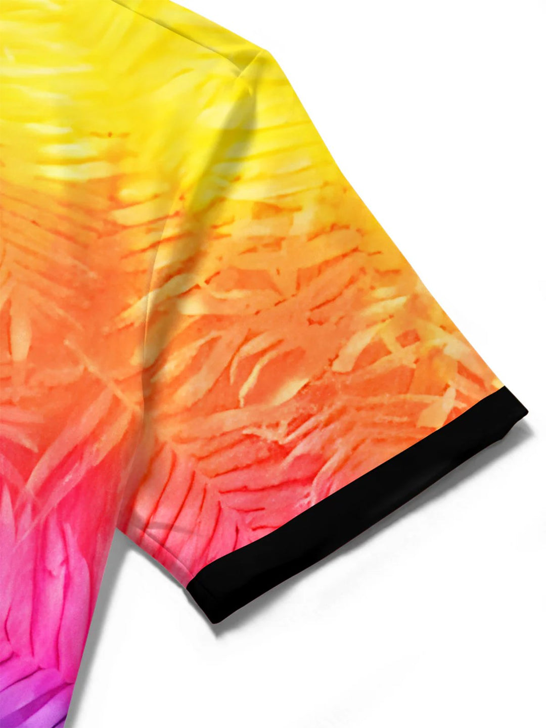 Alohadaddy® Hawaiian Palm Leaves Ombre Art Print Moisture Wicking Mens Short Sleeve Shirt Big &amp; Tall