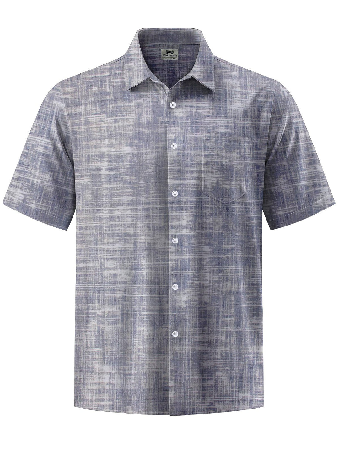 Alohadaddy® Casual Plaid Art Print Chest Pocket Mens Short Sleeve Shirt Big &amp; Tall