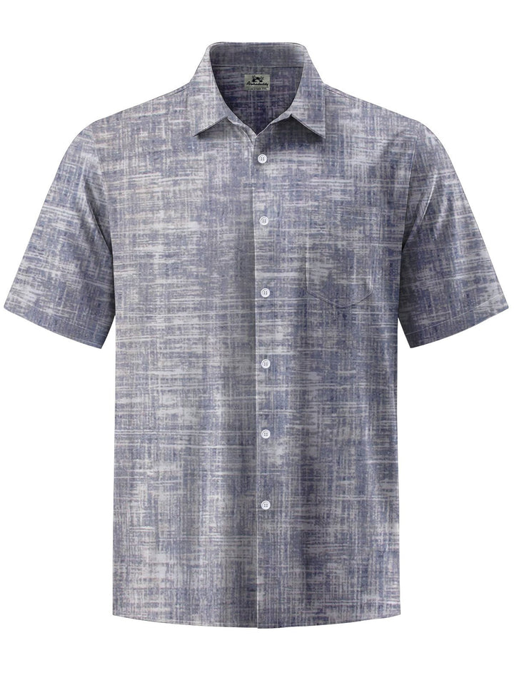 Alohadaddy® Casual Plaid Art Print Chest Pocket Mens Short Sleeve Shirt Big &amp; Tall