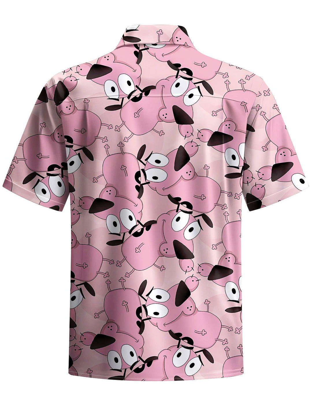 Alohadaddy® Hawaiian Cartoon Puppy Print Artwork Chest Pocket Men&