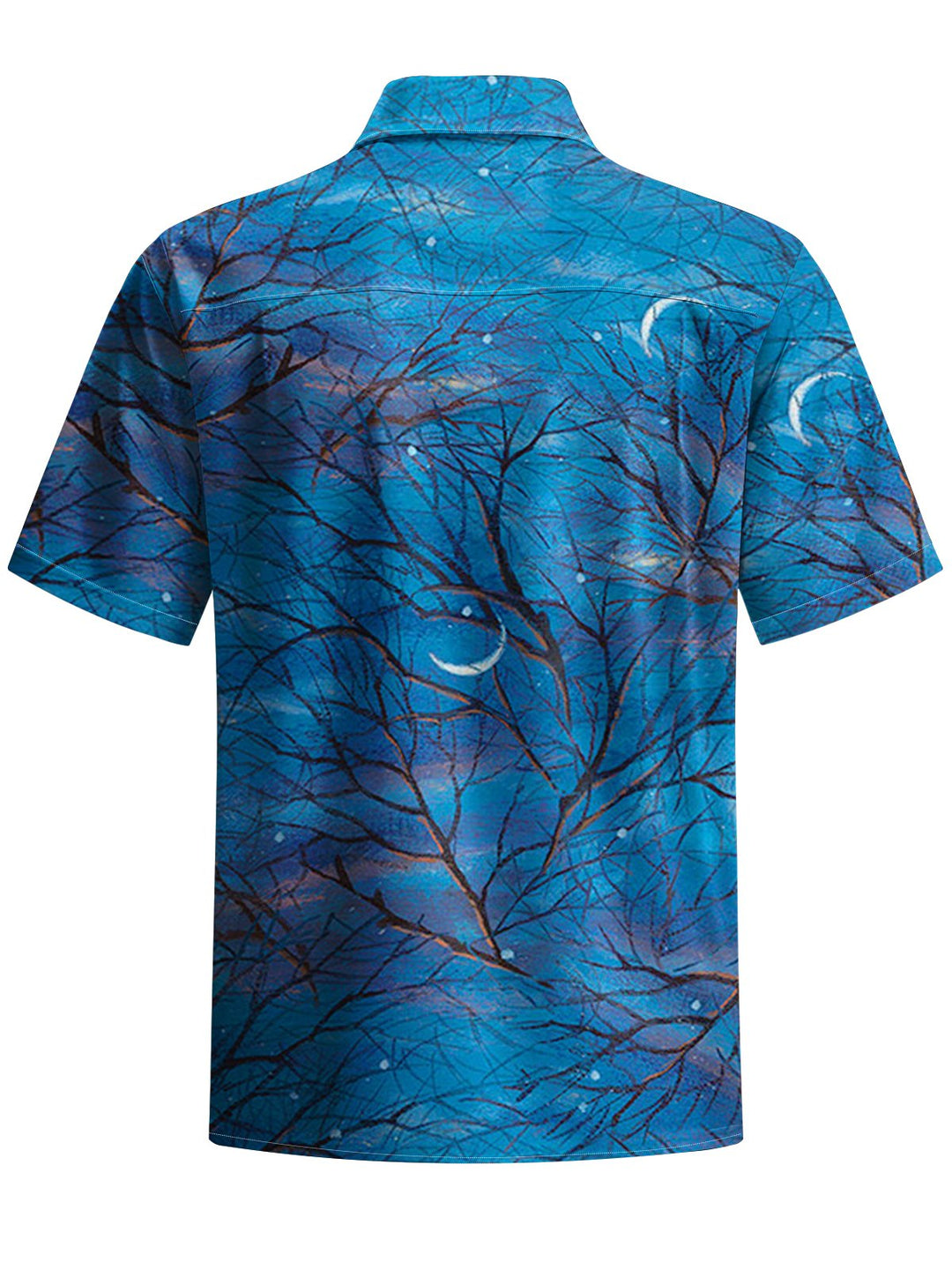 Alohadaddy® Casual Branch Art Print Chest Pocket Stretch Men&