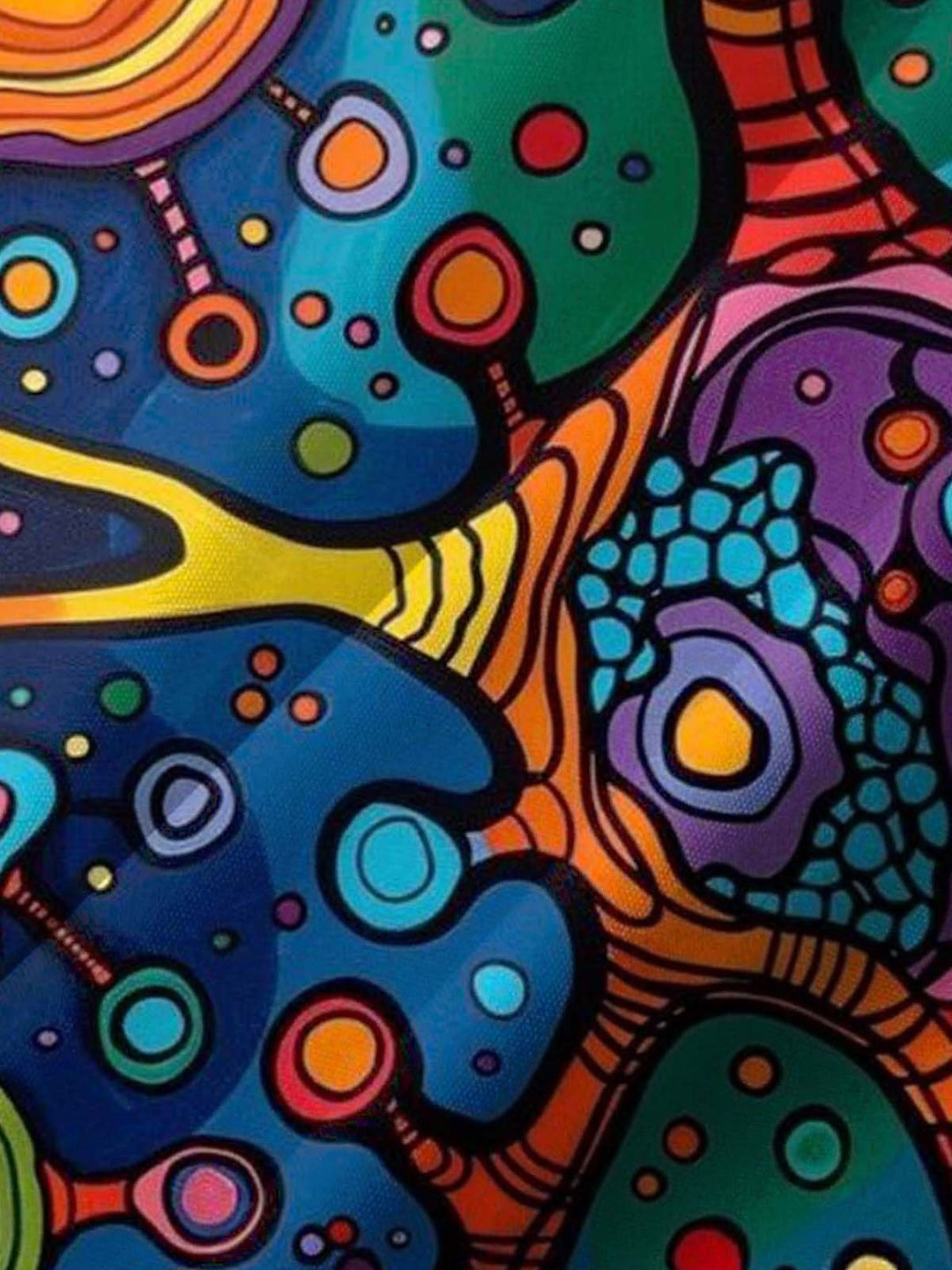Alohadaddy® Retro Abstract Art Print Chest Pocket Men&