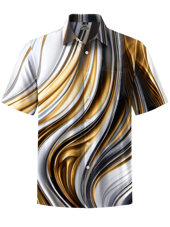 Alohadaddy® Casual Abstract Print Art Pocket Stretch Men&