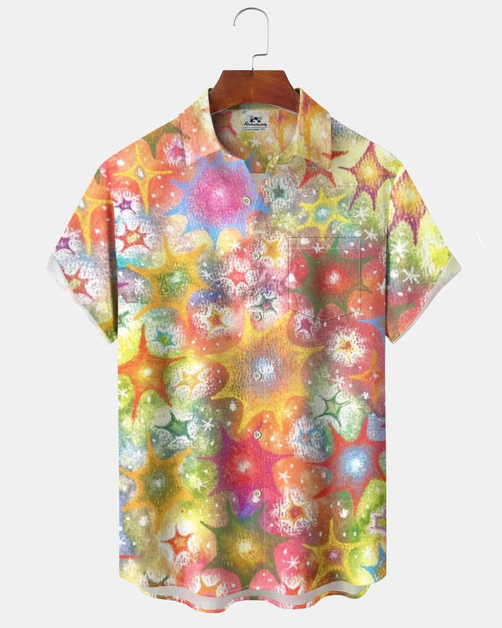 Alohadaddy® Vintage Art Star Print Pocket Stretch Men&