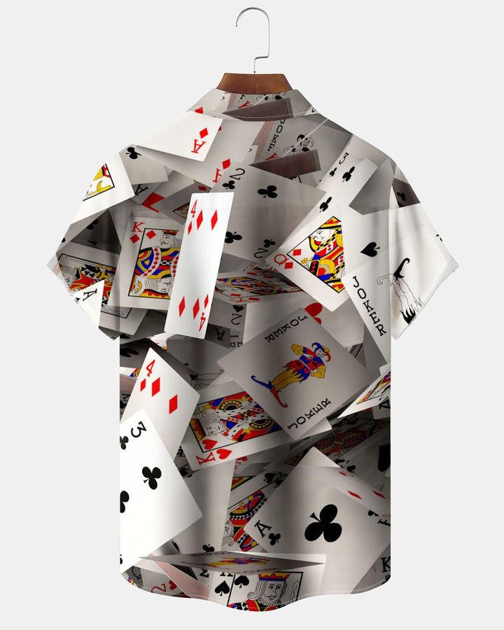 Alohadaddy® Casual 3D Playing Card Print Art Stretch Men&